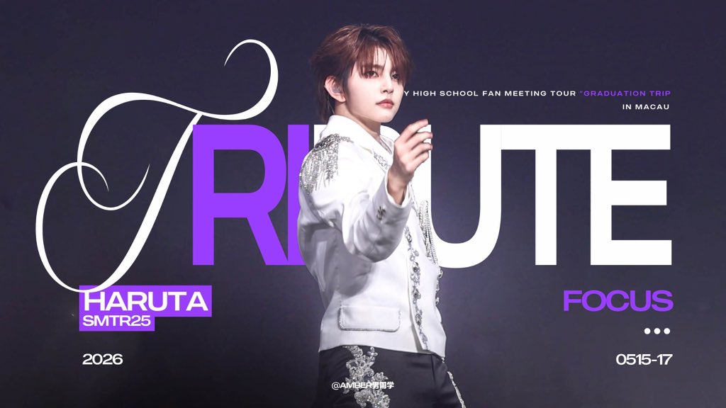 Amber_HARUTA's tweet photo. [4K] | 「TRIBUTE PERFORMANCE」 | SMTR25 HARUTA 하루타 FANCAM

REPLY HIGH SCHOOL FAN MEETING TOUR “GRADUATION TRIP” in MACAU

[🔗] https://t.co/ViwG9c1YkS

ALL FOR HARUTA.

#HARUTA #하루타 ＃ハルタ
#SMTR25 #GraduationTripMacau https://t.co/mVbS0BR1rr