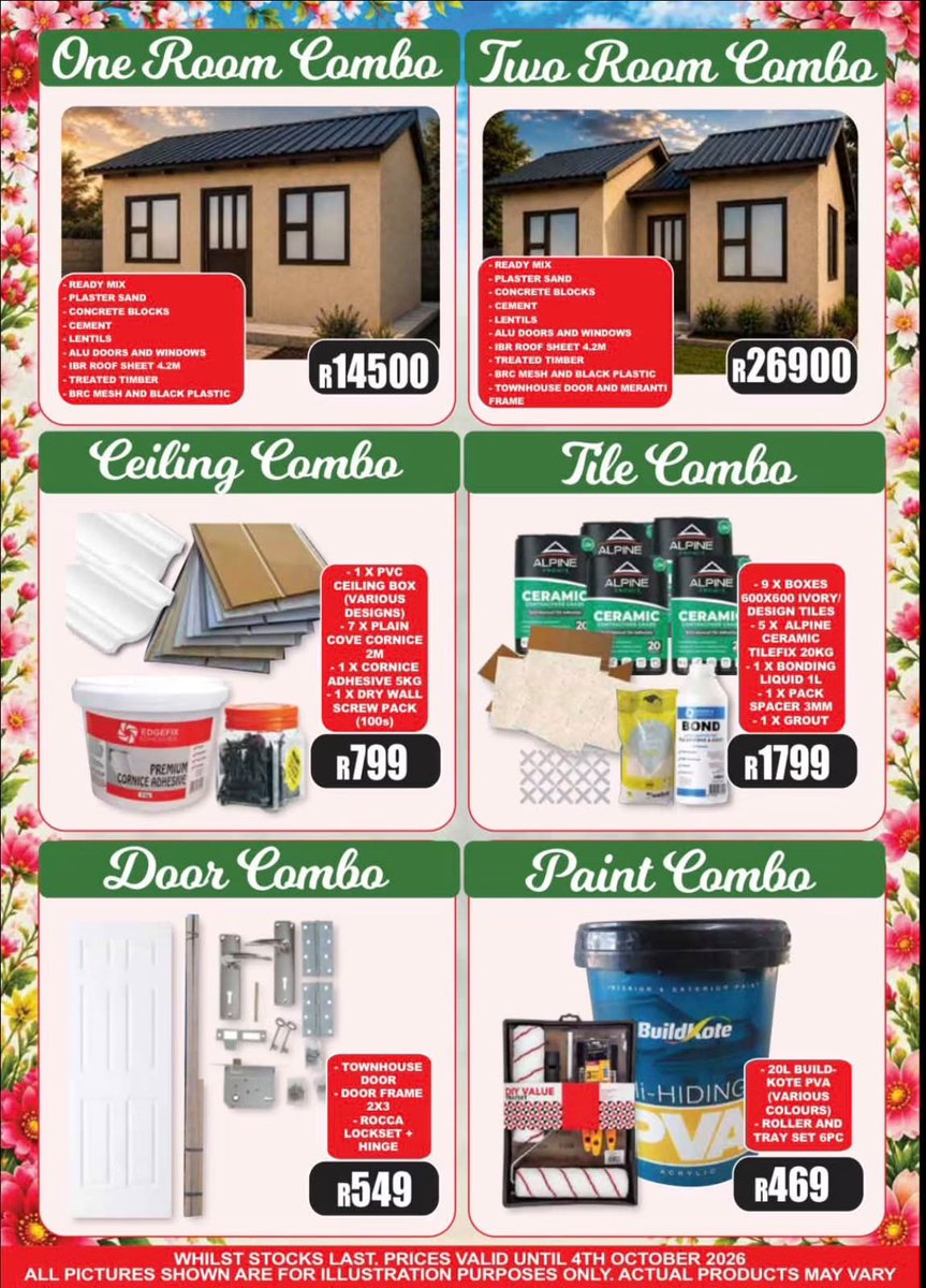 IsolezweNews's tweet photo. ISIKHANGISO | Qala intwasahlobo ngokonga OKUKHULU e-4BUILD Hardware!
Visit us at Umlazi U Section or V Section
Delivery throughout Durban
Call or WhatsApp us for a FREE quotation
Prices valid until 4 October 2026 — whilst stocks last!
#4BuildHardware #BuildForLife #Umlazi https://t.co/RIqiieLKh0