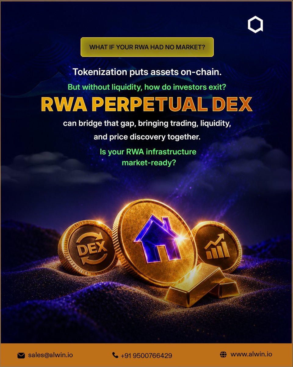 AlwinTechnology's tweet photo. Tokenizing an asset is only the beginning.

Is your RWA infrastructure ready for the market-https://t.co/xESpjUviAa

#RWA #RWATokenization #Tokenization #RealWorldAssets #DigitalAssets #AssetTokenization #TokenizedAssets #TokenizationDevelopment #RealWorldAssetTokenization https://t.co/10Iji3dgDa
