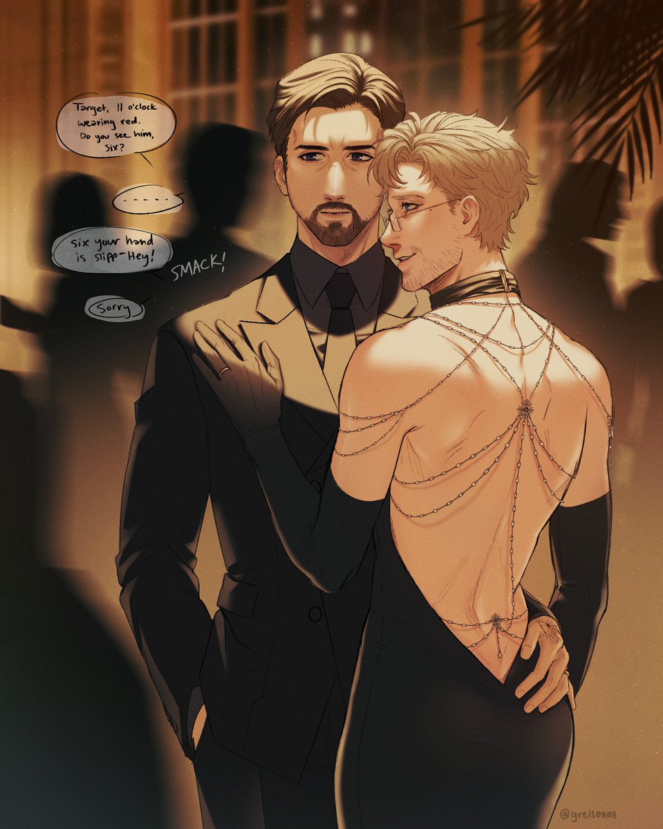 greis0808's tweet photo. Some cliché secret undercover operation where they have to pretend to be a couple 
#sixgrace https://t.co/lyOkN3jTkh