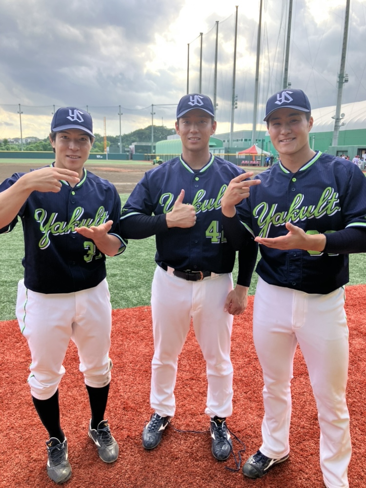 swallowspr's tweet photo. 【ファーム・リーグ情報】
今日のヒーロー！
#橋本星哉 選手がトップバッターで4安打❕

そしてマルチ安打トリオ
#山野辺翔 選手！
#澤井廉 選手！
#石井巧 選手！

チームは14安打12得点で快勝しました🎉

#swallows #燕心全開 https://t.co/ZQQqK5omVW