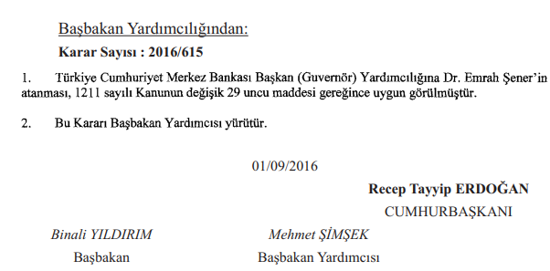 inanmutlu12's tweet photo. Erkan Kilimci tutuklanan ilk Merkez Bankası Başkan Yardımcısı değil. 

Daha önce de 2016-2023 arası MB Başkan yardımcılığı yapan Emrah Şener, 2025 yılında ihaleye fesat karıştırma, dolandırıcılık ve zimmet iddialarıyla yürütülen BKM soruşturmasında tutuklanmıştı. 

Onun atama kararının altında da Cumhurbaşkanı Erdoğan ve Mehmet Şimşek'in imzası var.