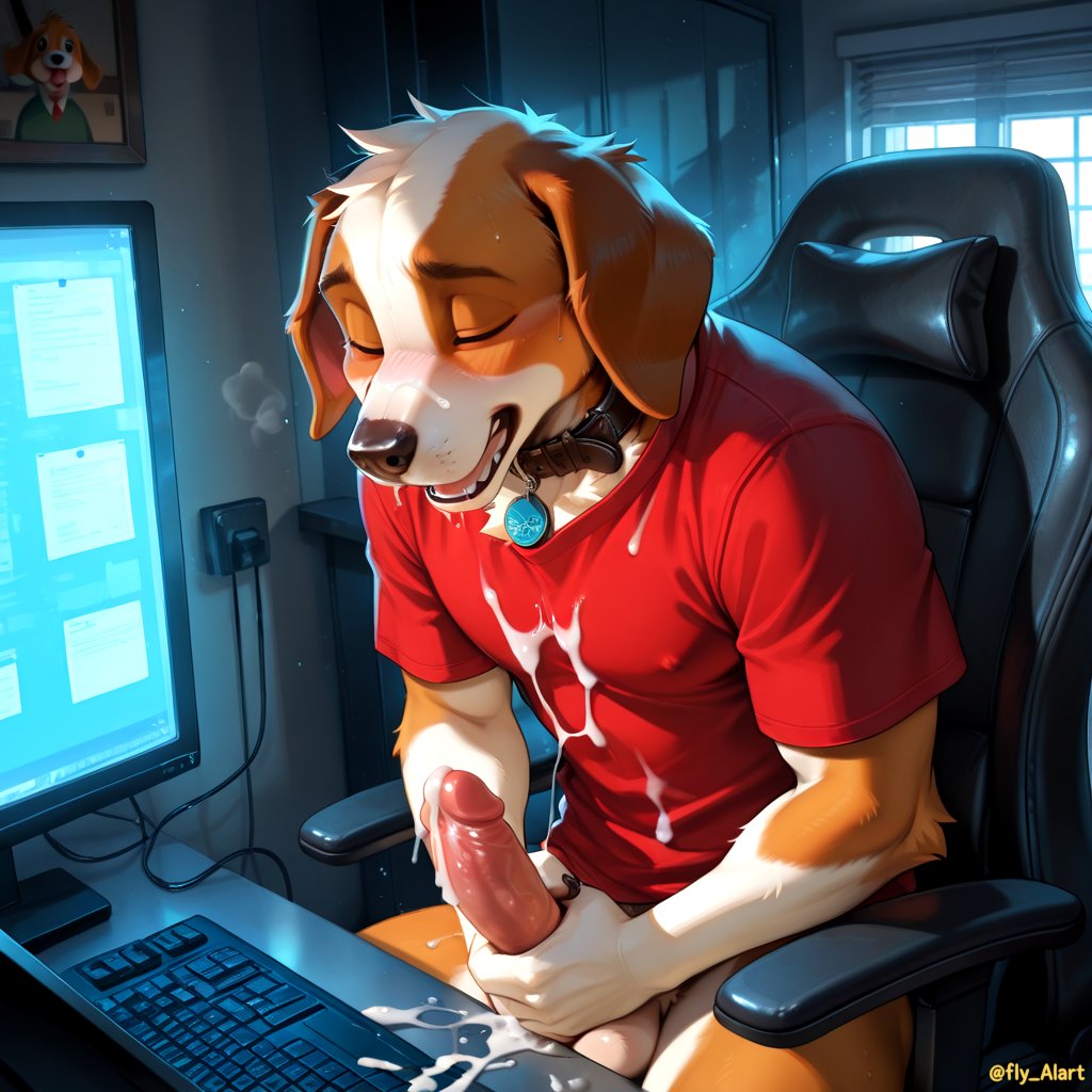 fly_AIart's tweet photo. A big dog cum everywhere... 🐕💦
#AI #AIart #furry #furryart https://t.co/CkmlZGbKev