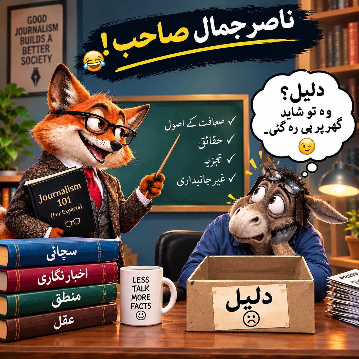 Hibafarooq78's tweet photo. ناصر جمال صاحب! عبدالقیوم صدیقی کو صحافت کے اصول سمجھانے نکلے تھے، مگر انداز ایسا جیسے لومڑی نے عینک لگا کر خود کو پروفیسر سمجھ لیا ہو۔ 😂 اتنی لمبی تقریر، اور دلیل؟ وہ تو شاید گھر پر ہی رہ گئی۔ 😏
#AbdulQayyumSiddiqui #HistoricalFact #FactCheck #CounterPropaganda https://t.co/KgEFRmQCbh