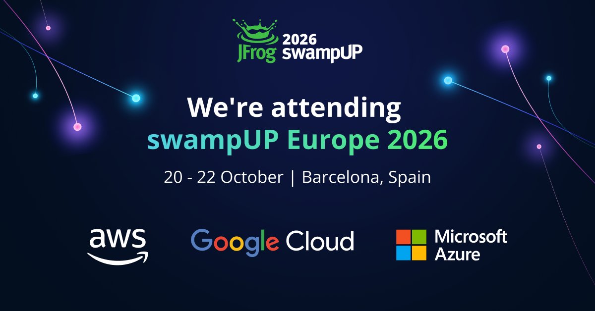 jfrog's tweet photo. The clouds are well represented at #swampUP Europe 2026! ☁️

We're excited to have these incredible cloud teams joining us in Barcelona (20–22 Oct.) as we bring together the engineers, #security teams, and #DevOps practitioners building trusted software delivery in the #AI era: @AWS, @googlecloud, @Azure 🌟  

See you there! 🇪🇸

Register today: https://t.co/GNu6gmKcal

#TrustedIntelligence #DevSecOps #DevGovOps #Cloud