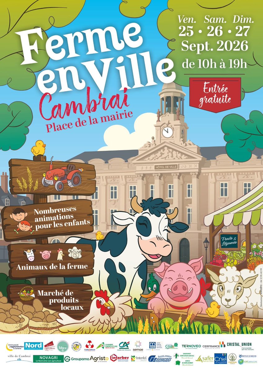 SFGazons's tweet photo. 🌱 On va parler gazons à #Cambrai !

Du 25 au 27 septembre, retrouvez la SFG à Ferme en Ville, sur le stand @semae_officiel 

📍 Cambrai – Place de la mairie
🕙 10h-19h

N’hésitez pas à venir nous voir !

#SFG #Gazon #FermeEnVille https://t.co/jmZySkPLzF