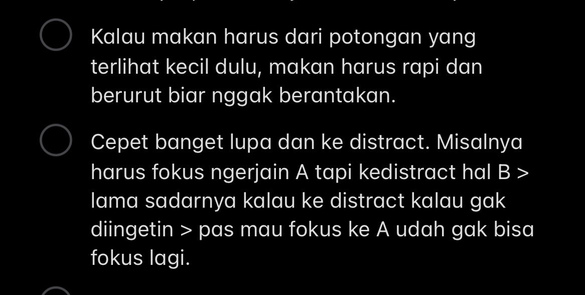 nakaharadz's tweet photo. Hi! Aku punya ADHD, sekarang minum obat. Dari awal diagnosa hingga dapet obat aku mengeluarkan Rp. 0 

Titik awal aku bisa didiagnosa ADHD adalah karena aku bawa list ini! https://t.co/hD6OE2892w