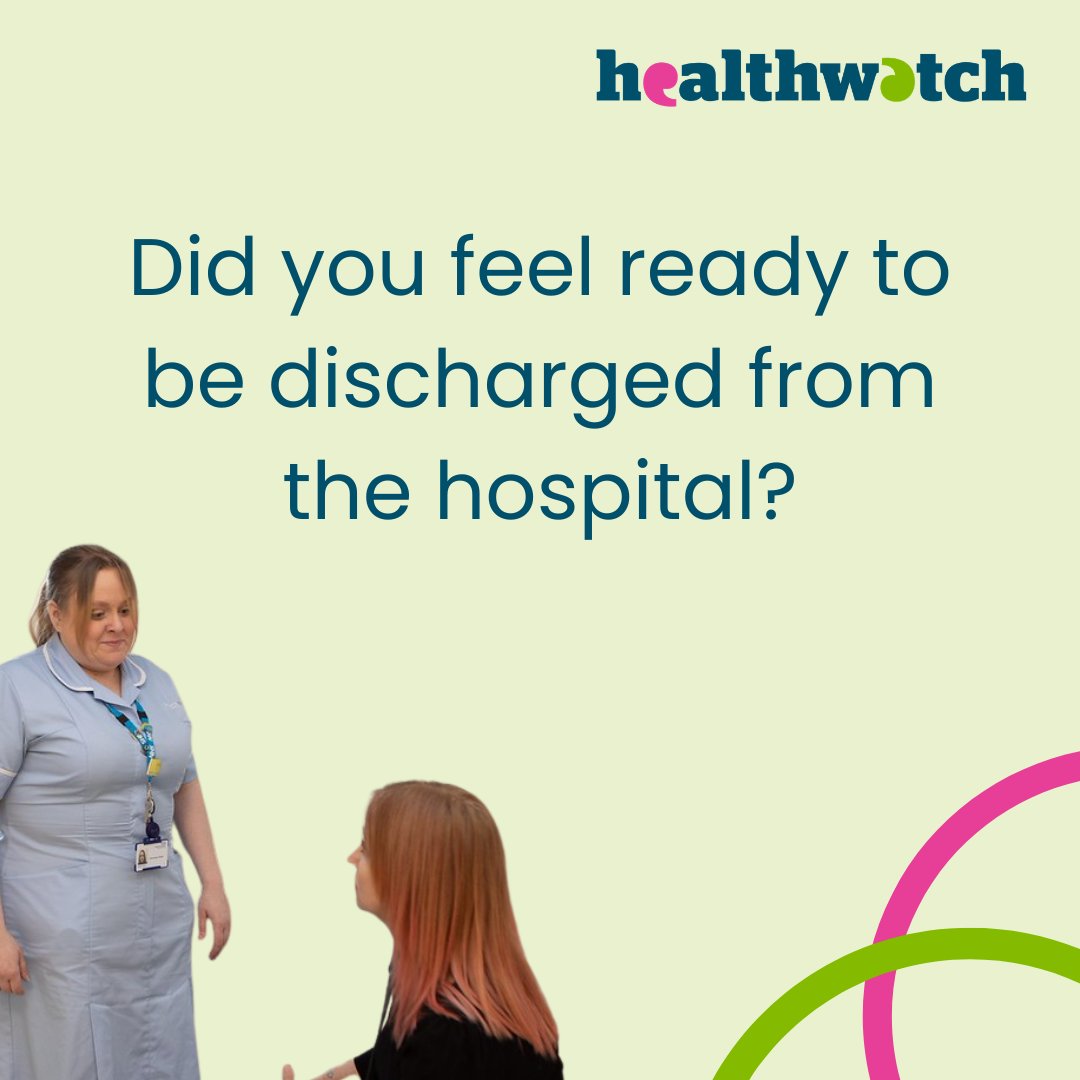 HealthwatchE's tweet photo. Did you feel ready to be discharged from the hospital?

If you left hospital in the last 12 months, we want to learn what happened – and what could have gone better.

Take our survey to tell us more. https://t.co/clNyxHUTRv https://t.co/rMQdvG8Gwh