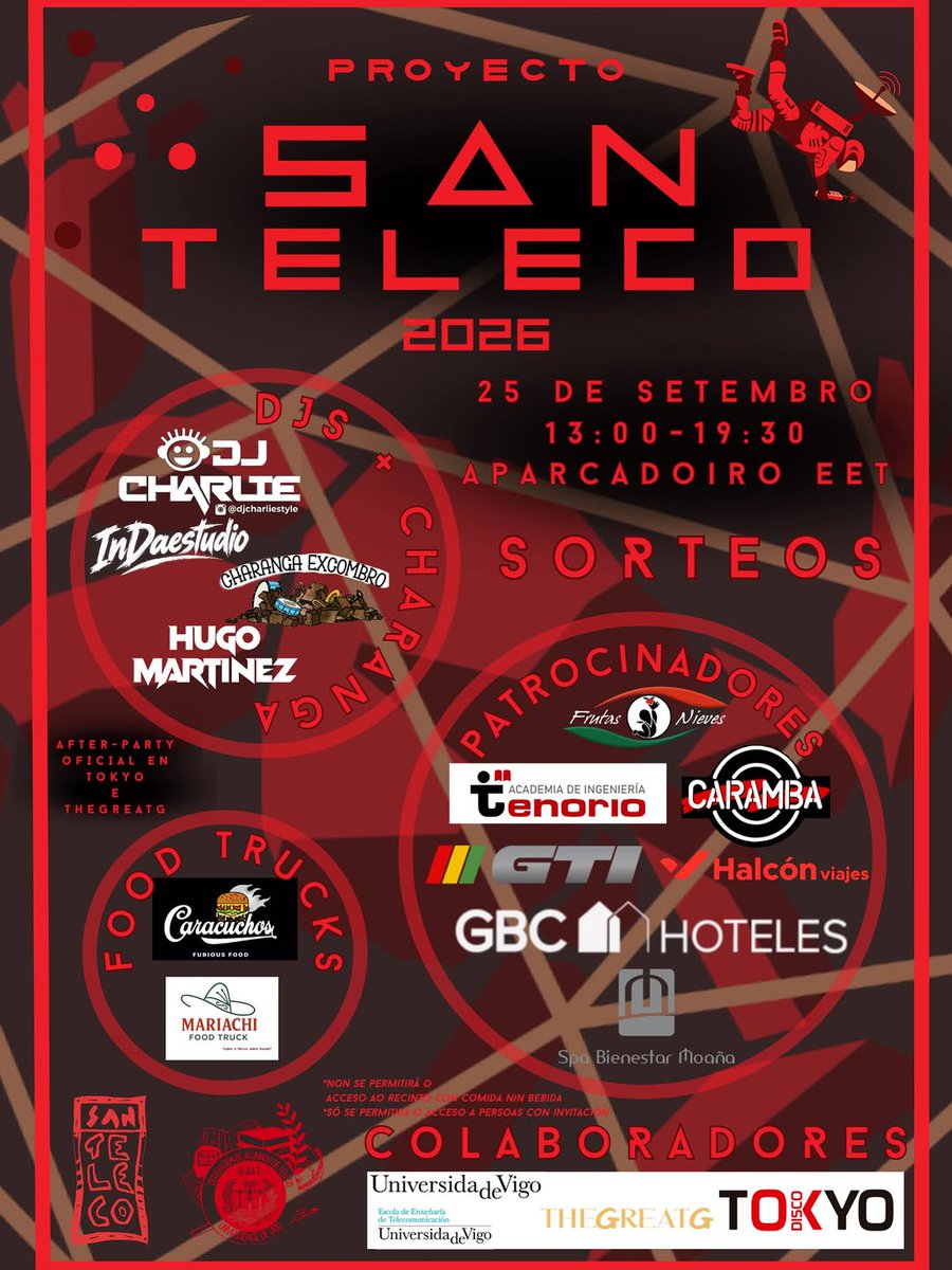 EETelecoVigo's tweet photo. Hoxe estamos de festa en #telecoVigo! 🎉 Celebramos o noso patrón e todo o que fai especial formar parte da Escola. Gozade moito e creade grandes recordos, pero sempre con sentidiño. Desexámosvos un magnífico #SanTeleco! 💙 https://t.co/I5TmmIBsH9