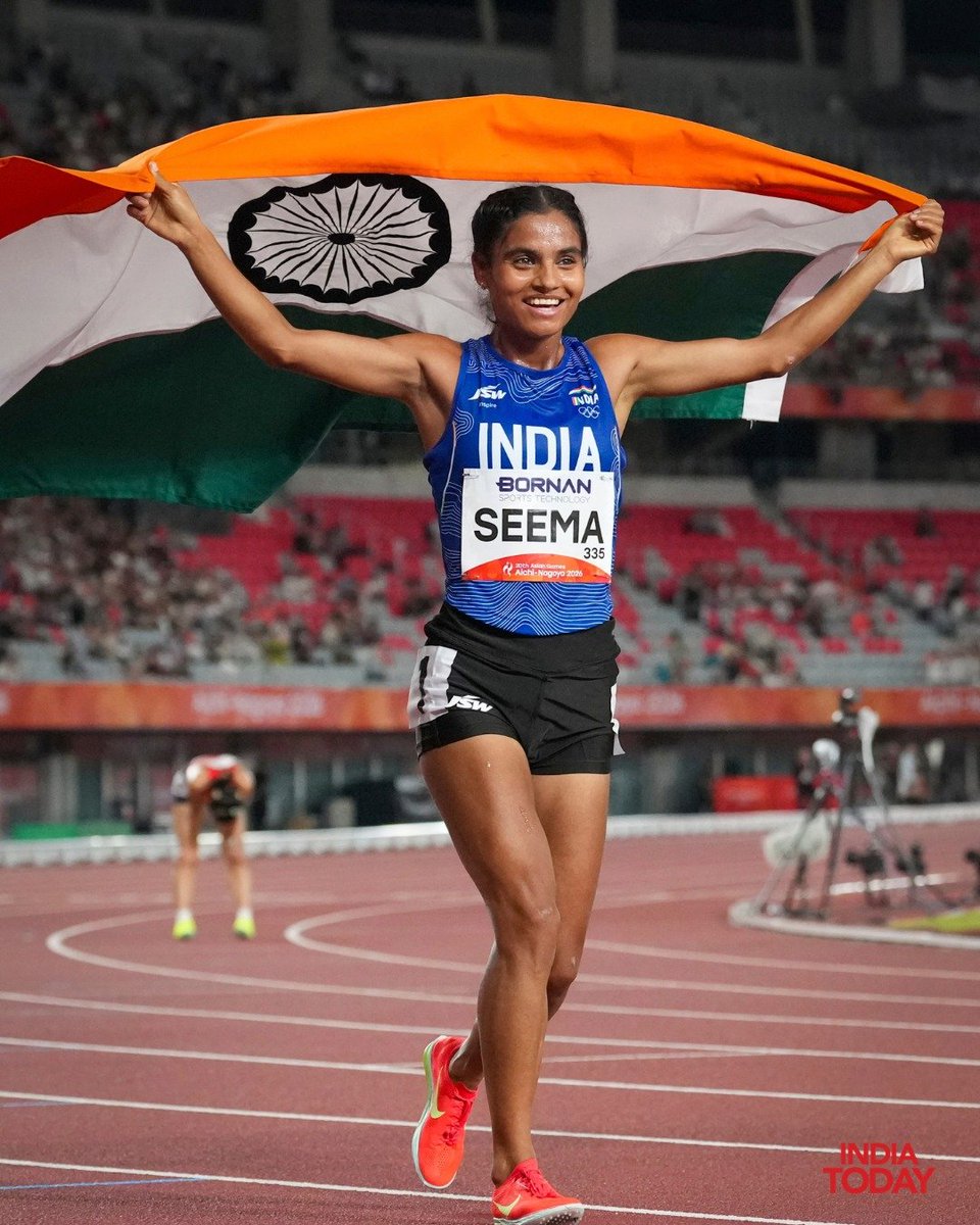 achyuta_samanta's tweet photo. A proud day for India and for my lovable KIITians at the 20th Asian Games, Aichi-Nagoya 2026.

Our KIITian Seema Kumari has won the Bronze Medal for India in the Women’s 10,000m Race, clocking 32:50.05. India has also won the Silver Medal in the 4x400m Mixed Relay with a timing of 3:14.46. I am especially happy that five members of the Indian relay team—M. R. Poovamma, Vishal T. K., Vithya R., Jay Kumar and Kiran—are our KIITians.
 
My heartiest congratulations to all the medal winners, their coaches and support teams. With 54 KIIT student-athletes representing India at the Games, several more events are still to come.