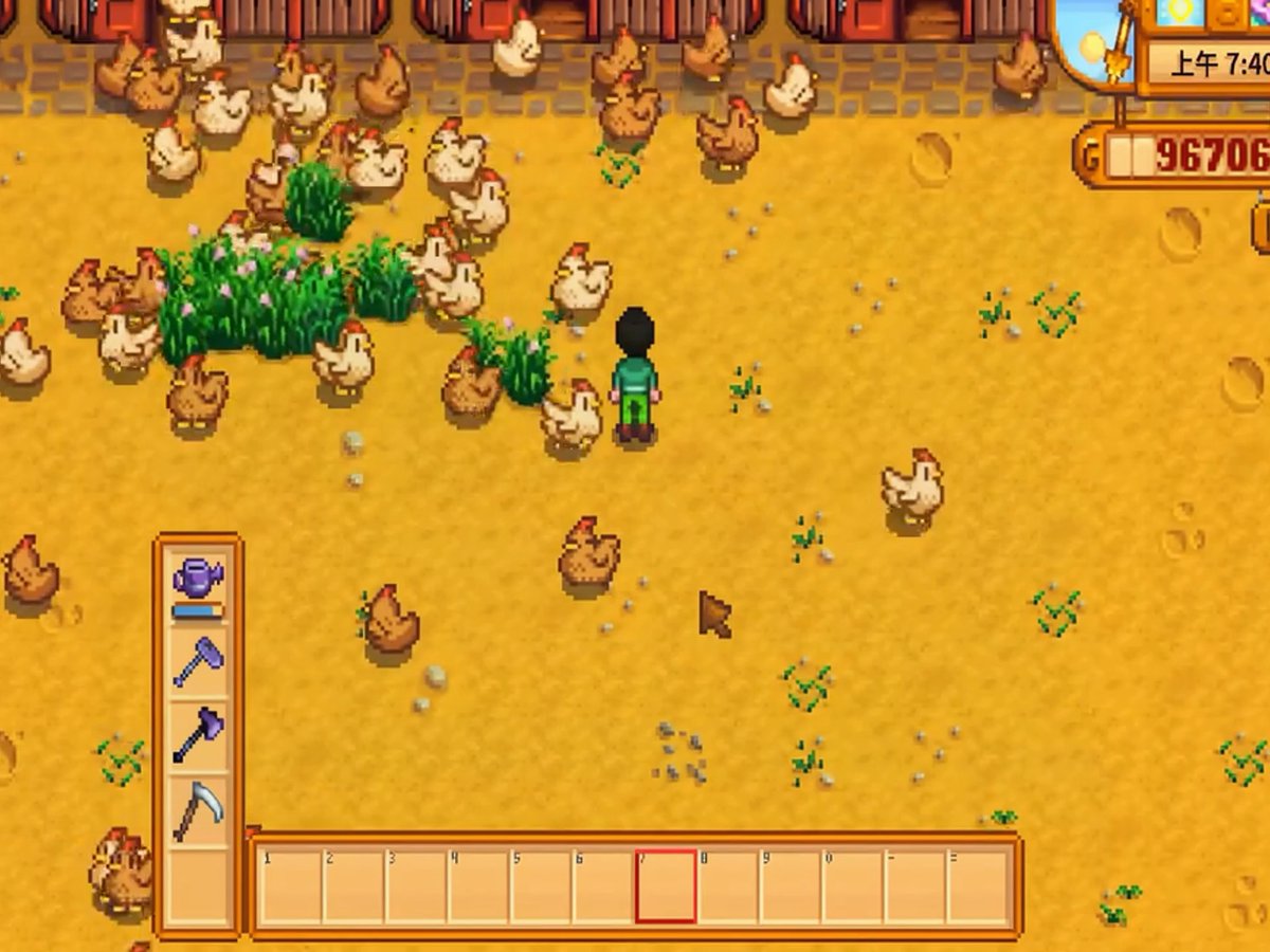 DeanVicenccj's tweet photo. Just finished a relaxed 20-minute casual farming run in Stardew Valley—no stress, just picking veggies and petting my cute chickens , perfect end to a busy day!， https://t.co/SxkKycJD2C