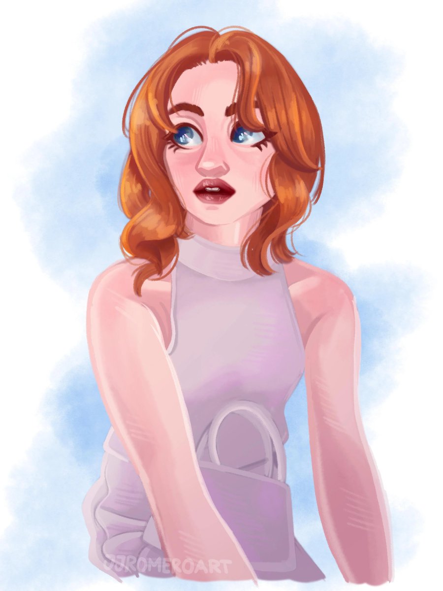 DiscussingSadie's tweet photo. Sadie Sink fan potrait of Prada event by JJ Romero art https://t.co/SYKXnOtnjh
