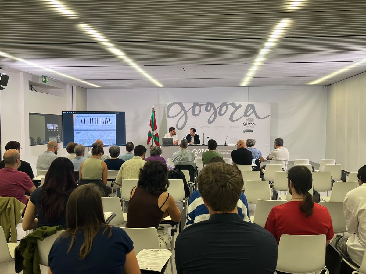itunaconcierto's tweet photo. 👨🎓Comenzamos la segunda jornada del #VIIIGaleuscaHistoria en el #InstitutoGogora con la ponencia de Antoni Marimon:
🗣️«La repercussió de la Tercera Guerra Carlista a les Illes Balears.»
#VIIIGaleuscaHistoria #EHU #Historia https://t.co/gCBfdEc0rl