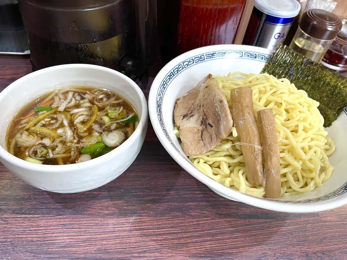 NandoEating's tweet photo. 無事伏線回収してきましたぁっ！！

中華そば新のサッパリつけ麺は最高🍜 https://t.co/dRRirFaFLe