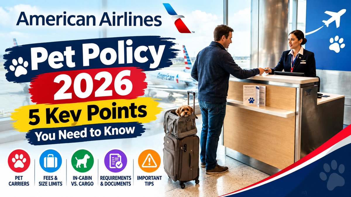 Amarasmith8979's tweet photo. 🐶 American Airlines Pet Policy 2026 ✈️ 5 Key Points You Need to Know

Watch Now- https://t.co/iyRwgfBL0N https://t.co/r3aXvLdN1Q