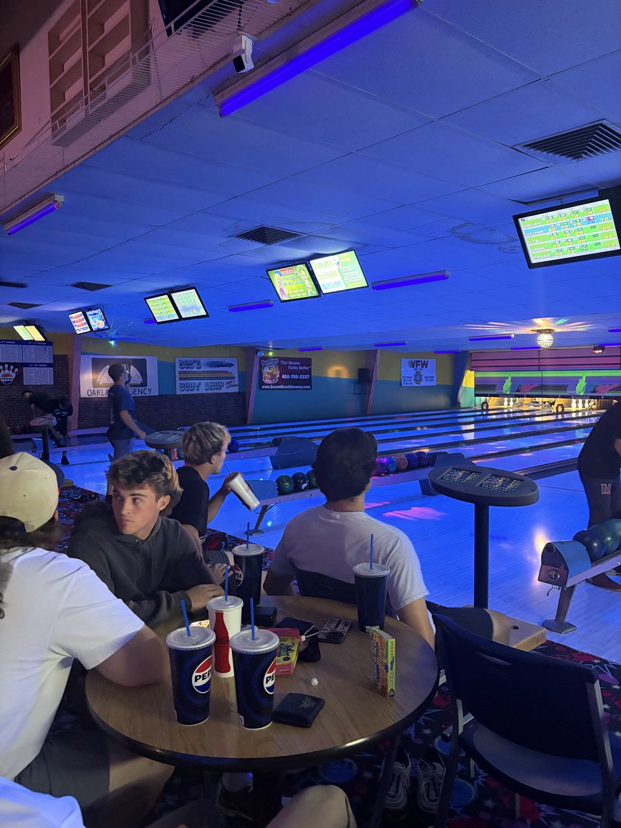 DCCBucsBaseball's tweet photo. Team bowling night for the Bucs 
#cometothedive 
#dontgiveuptheship https://t.co/hDIMB2onqN