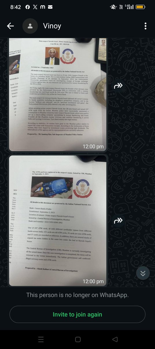 GEORGE_JACOB_P's tweet photo. Proof on money laundering scam of Rs 2 crores in the name of George Jacob P which caused to hack my fb a/c George Jacob P &amp; Instagram a/c exnaikgeorgejacobp by cyber gang https://t.co/t5HubzUcUQ