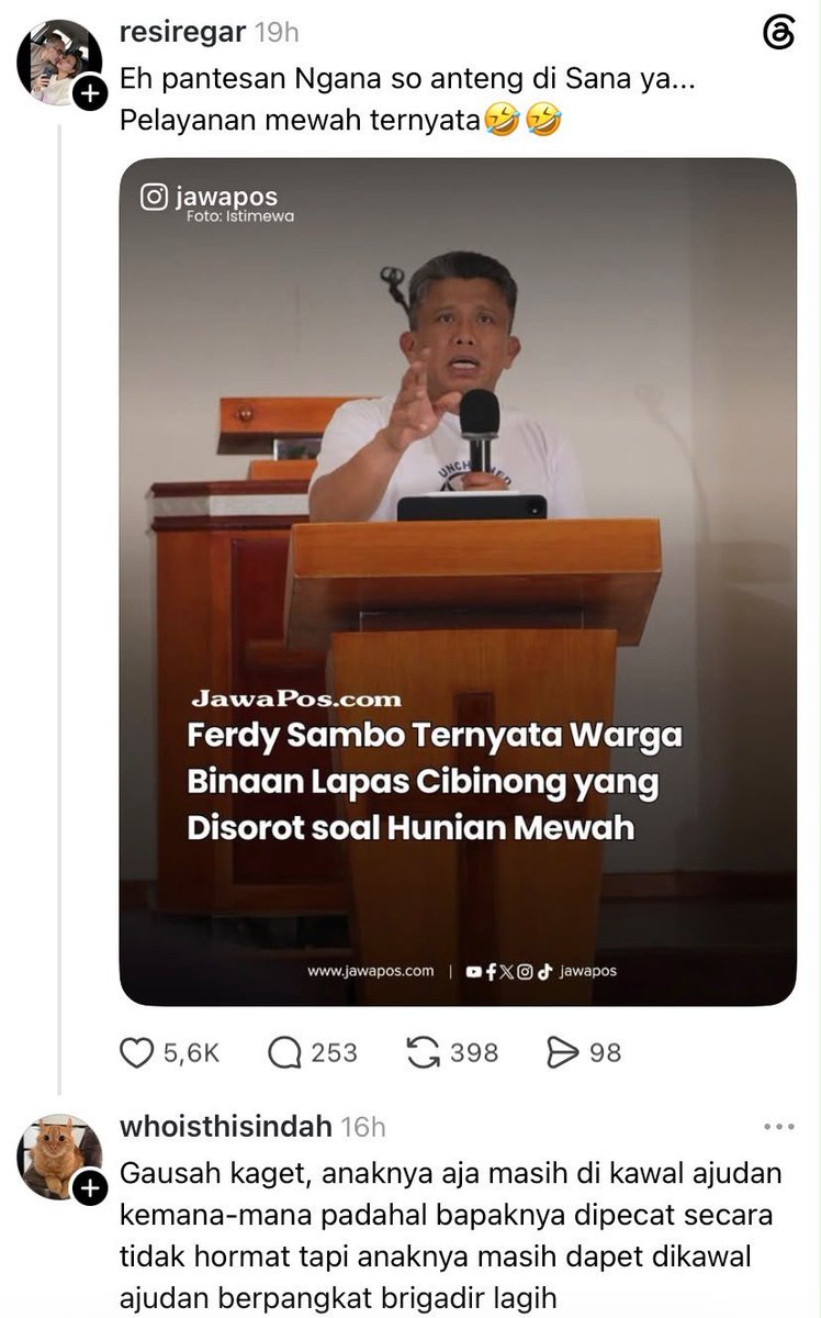 LambeSahamjja's tweet photo. netizen kagak kaget jika sambo di lapas mewah:
- katanya anak sambo masih di kawal ajudan
- walaupun sambo sudah tidak ada pangkat lagi
- pengawalnya di bilang brigadir https://t.co/BO76D3f7Y2