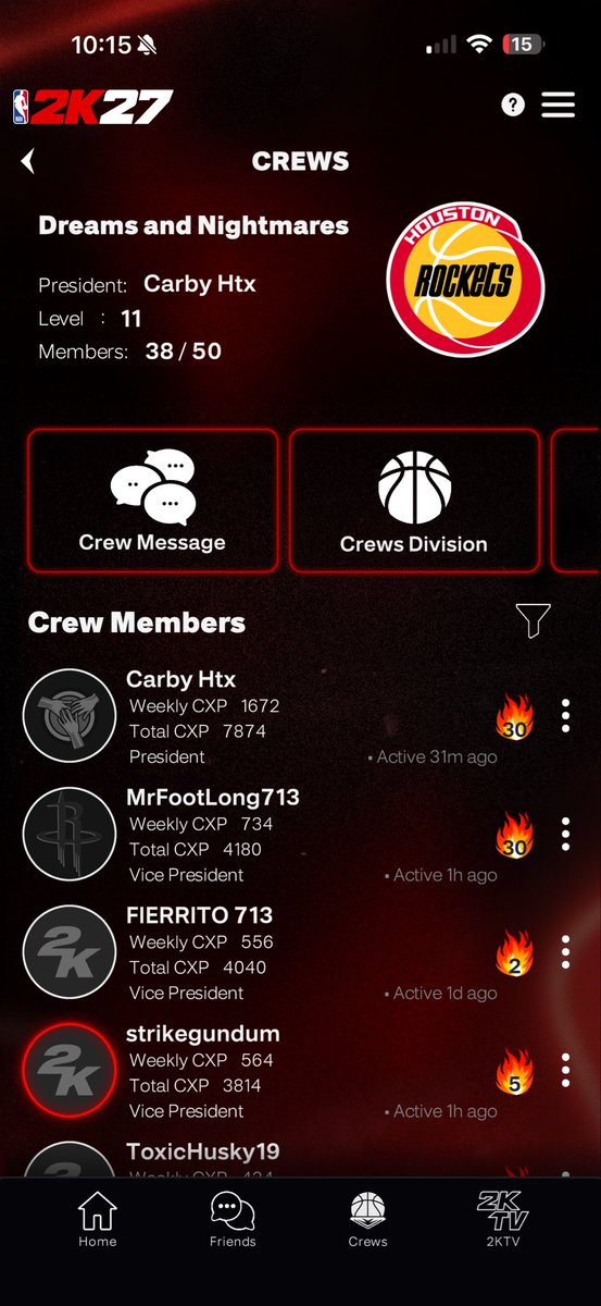 Ulises98k's tweet photo. Any group looking for a crew ? We have alot of solo members so weekly challenges that require crew games always takes forever.

#nba2k27 #2k27 #2k27Crew https://t.co/anKPAn2zlh