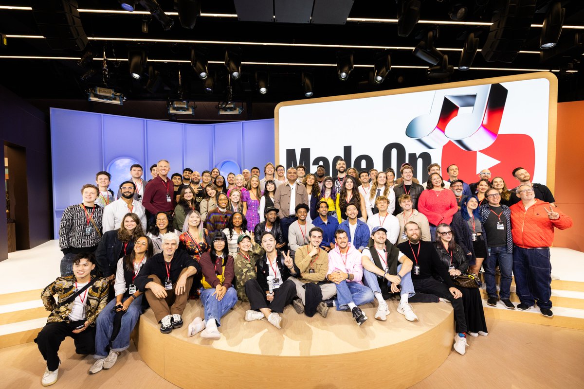 nealmohan's tweet photo. So much energy and creativity in NYC with @YouTubeCreators at #MadeOnYouTube. Our job is to innovate and build creators the ultimate stage to share their story, so they can focus on their craft and create moments the world never forgets. @YouTube remains the epicenter of culture because of them and the unmatched passion of their communities.