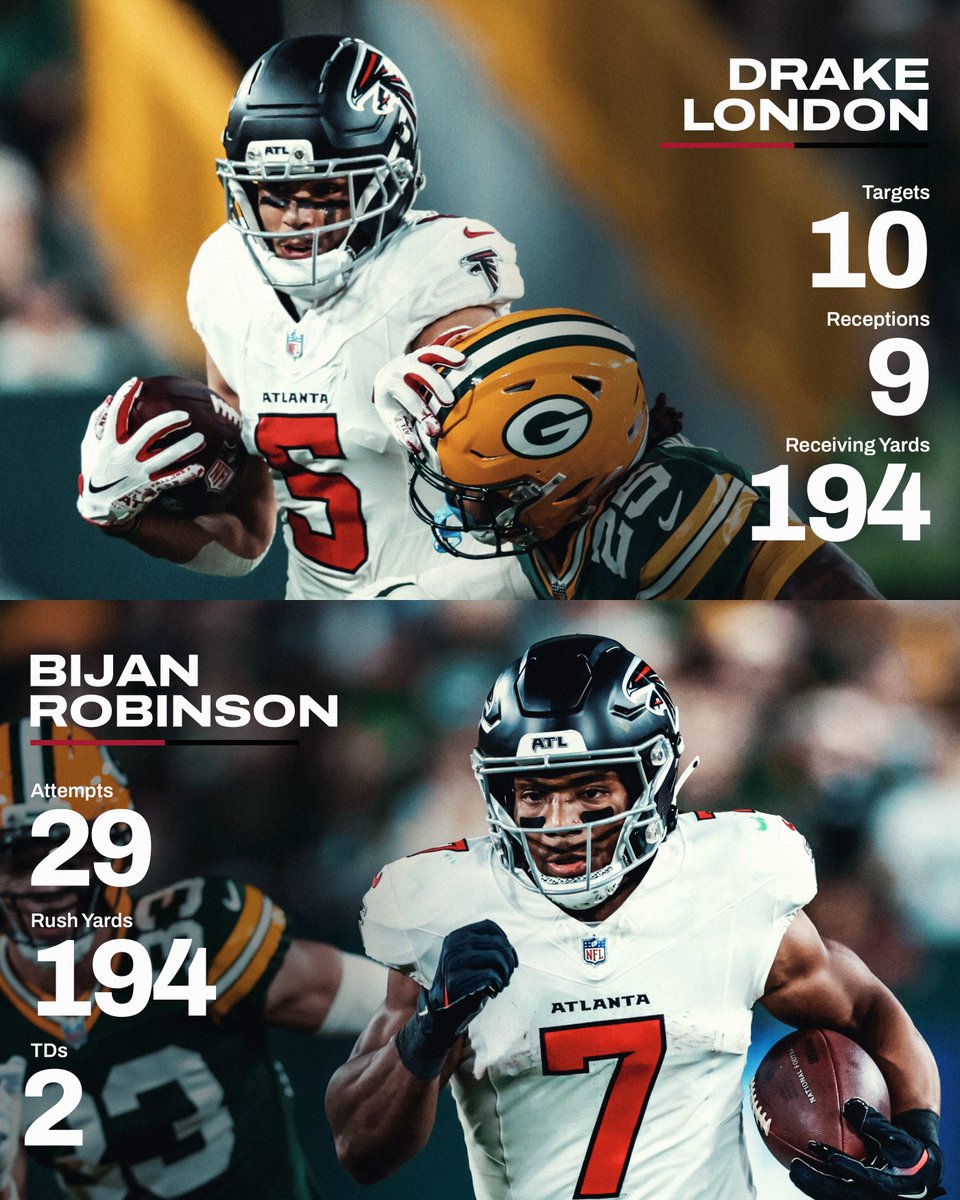 PFF's tweet photo. This Falcons duo went OFF on TNF 🤩 https://t.co/isbqgb4Grh