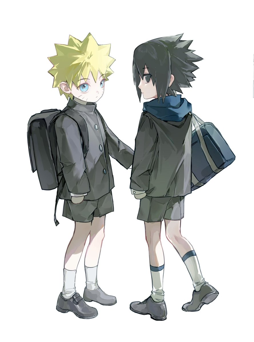 kimokig's tweet photo. 一起上学吧 
但是蛮久以前的了有许多问题
#sasunaru #サスナル https://t.co/GQPeDtGjiL