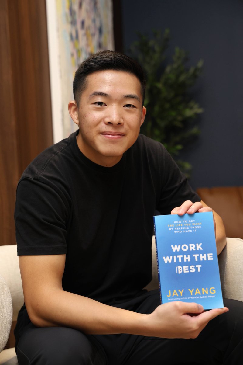 Jayyanginspires's tweet photo. It's finally here: my new book 'Work With The Best' is AVAILABLE NOW (!!)

I'm 20 years old. Single. I don't drink. I don't smoke. I don't do drugs. I run a $1M/year creator business.

I spent the last 5 years apprenticing under the top online entrepreneurs (Tyler Denk, Noah Kagan, Alex Hormozi, Shelby Sapp).

And that's allowed me to build the life and business of my dreams at an early age.

A hill I'm willing to die on: one of the fastest ways to get the life you want is to help those who are currently living it.

I've learned soooo much working behind the scenes that I'm now applying to my own business.

If you've wondered how to write a cold email, get on powerful people's radar, build an insane network... you'll love this book.

It's my 'cookbook for creating opportunities'.

Enjoy!

https://t.co/OoPXXPZv4I

~~

How am I feeling? Thanks for asking.

Nervous. And surprisingly, calm. (Is that even possible?)

Nervous because I’ve poured my absolute heart and soul into this book and launch.

It’s the culmination of the last half decade of my life. All the lessons I learned working behind the scenes with entrepreneurs I admire, finding ways to stand out and create opportunities.

Calm because I’ve given this everything I have. No matter what happens with the rest of this launch, I can confidently look myself in the mirror and say, “I did my best.”

It’s a weird feeling. This book will likely be my last book for a while. It’s ending my chapter of “apprenticing under entrepreneurs.” I wanted to clarify and codify all the principles, tricks, and tactics to go from “on the outside” to on the inside.

The next season of my life will be very different. I’m building my own empire.

I don’t know exactly what will happen next. But I’m damn glad for all the love and support y’all have shown me.

Let’s keep going. ✊🏼

-Jay