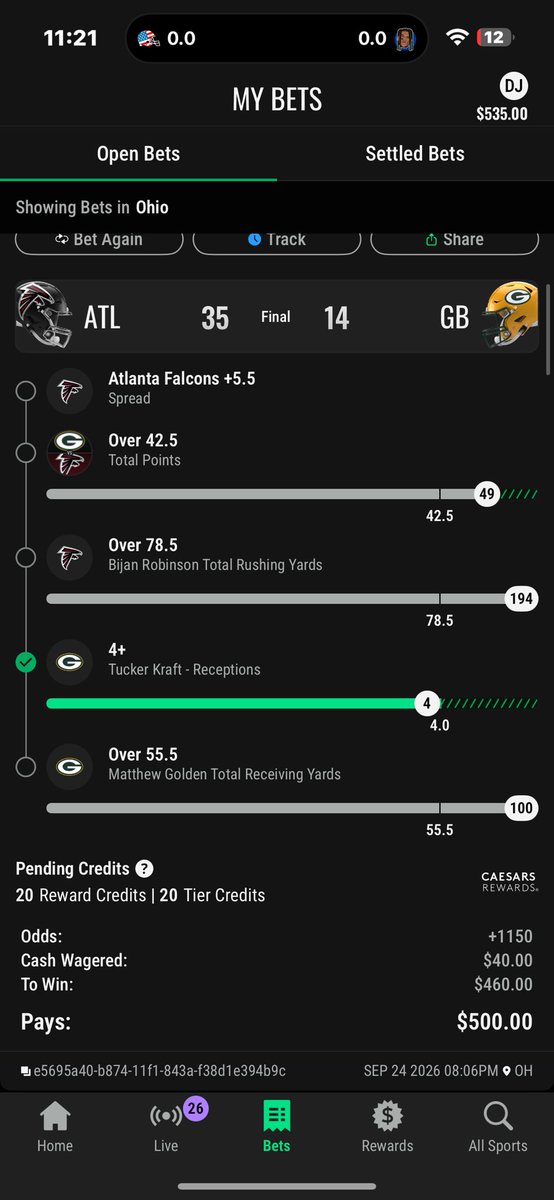 backsidebridge's tweet photo. We take 2 green slips for tnf 🤑 https://t.co/lxXtdEIGmy