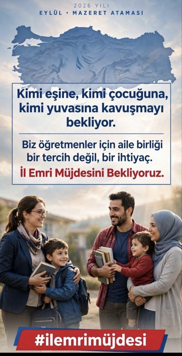 ozzlemkrkc's tweet photo. @eczozgurozel @yavuzagiraliog 3 yıldır ayrı olan öğretmen aileleri artık kavuşmak istiyor. 2026 mazeret atamasında kontenjan yetersizliği nedeniyle yerleşemeyen öğretmenler için İL EMRİ talebimize destek olmanızı rica ediyoruz. Aile birliğimiz için sesimiz olun. 🙏 @anahtarparti @yenipartiyi 
#MebAileyiYOKsaydı
