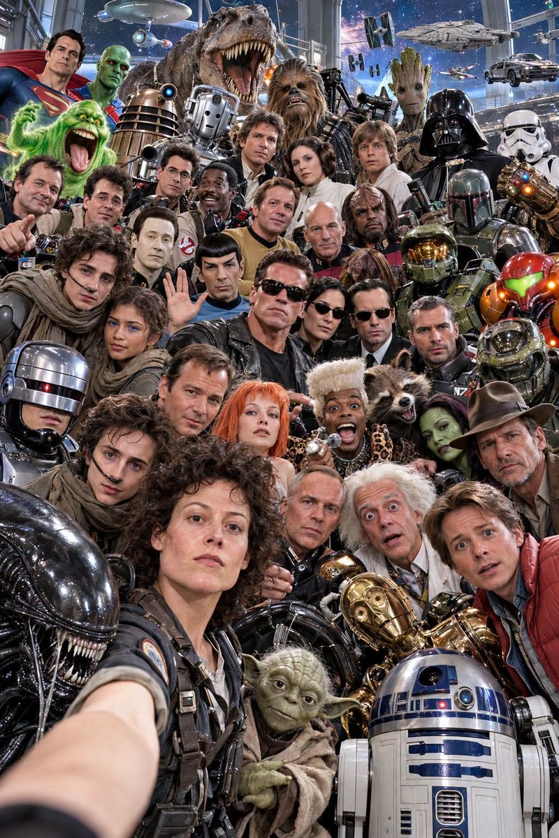 AdamStiebing's tweet photo. The SciFi crew! https://t.co/27QHtQloDP