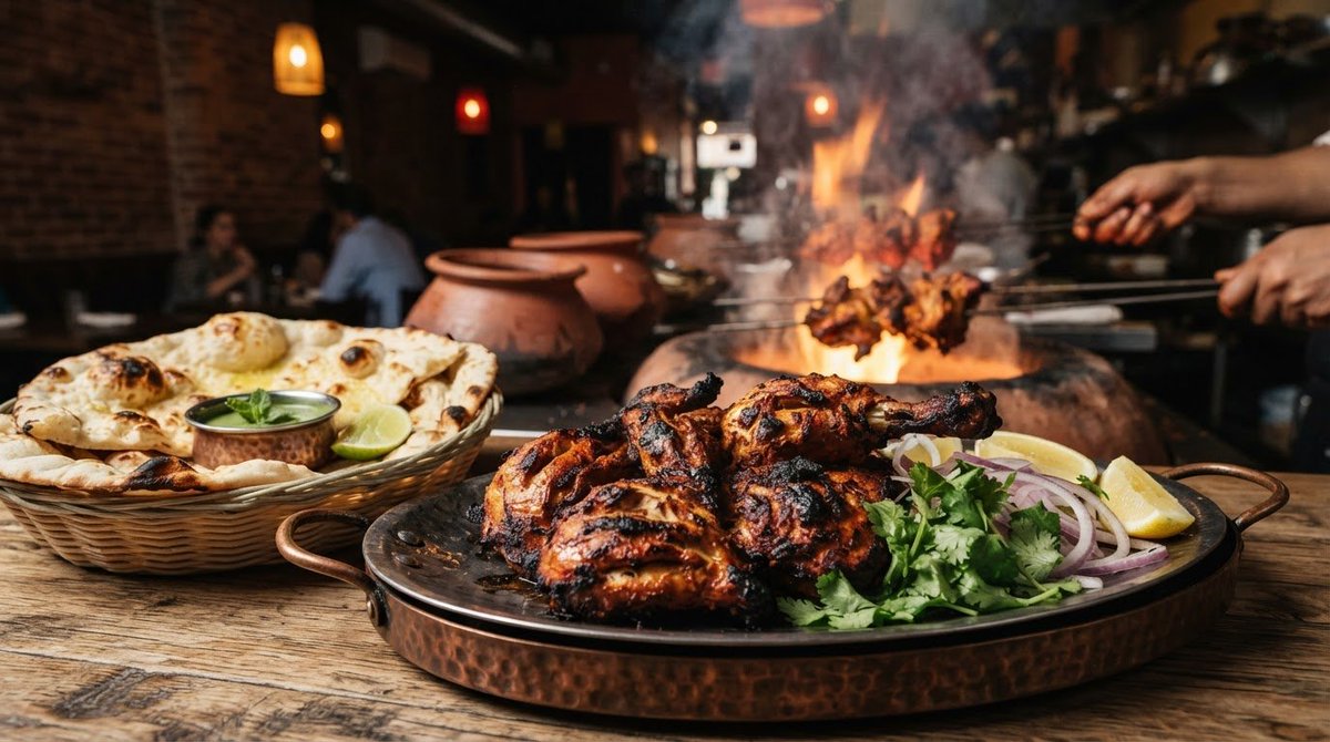 FavoriteIndian's tweet photo. If your tandoori chicken relies on neon red dye instead of a 900-degree clay oven to lock in smoky, tender moisture, you're missing out on true Punjabi perfection.

https://t.co/w3xShaVkuA https://t.co/kfJ0A29DXc