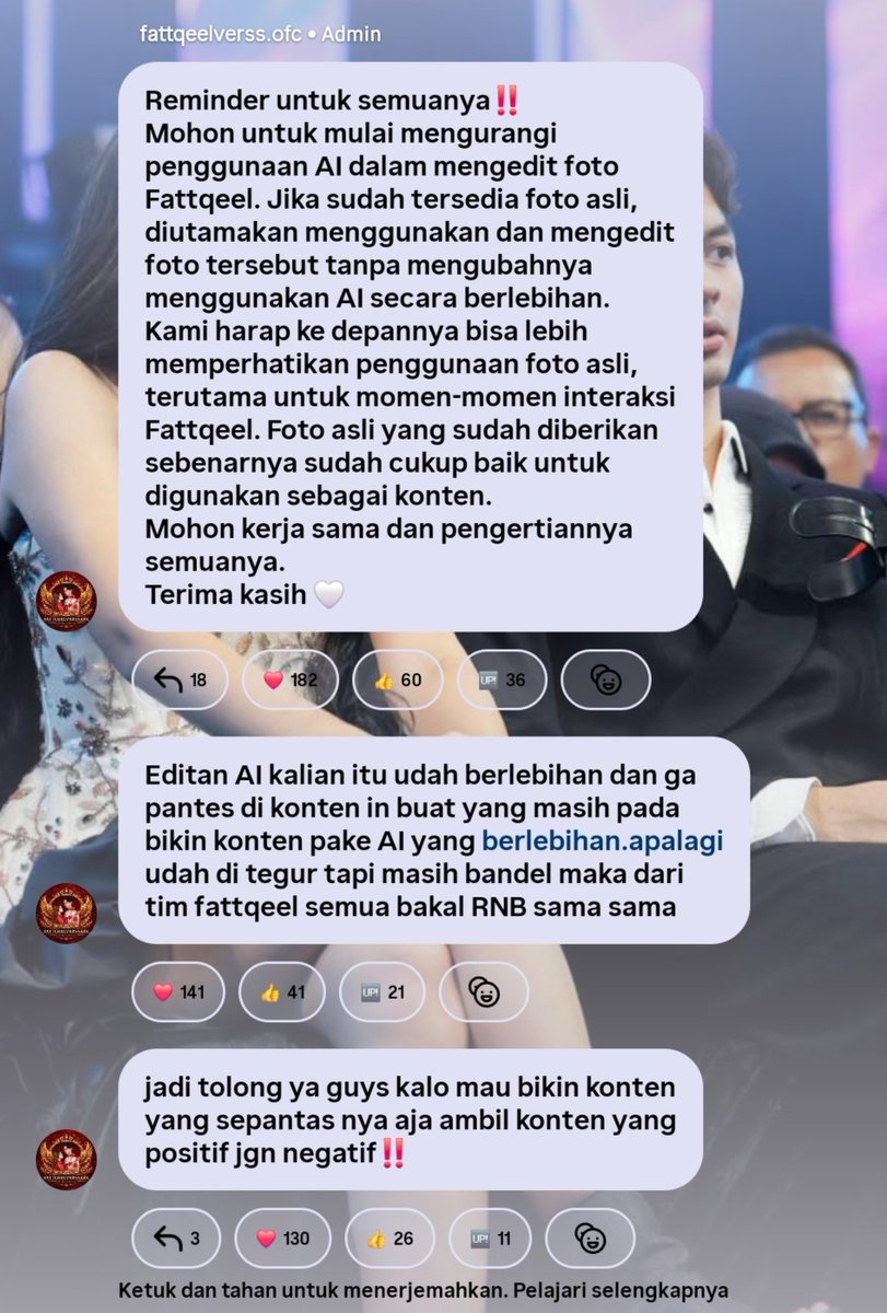 Nfllvvv's tweet photo. guyss bisa disebar luaskan ya. karena ga semua juga follow akun fb, dari fb fq sudah reminder dan sempet buat dm om athar juga. buat kontrol akun² dimedia sosial yg berlebihan emg sulit tapi setidaknya kita bisa reminder selalu terutama pada akun² editor yang bersangkutan🙏🏻 https://t.co/8eLL54C1aT