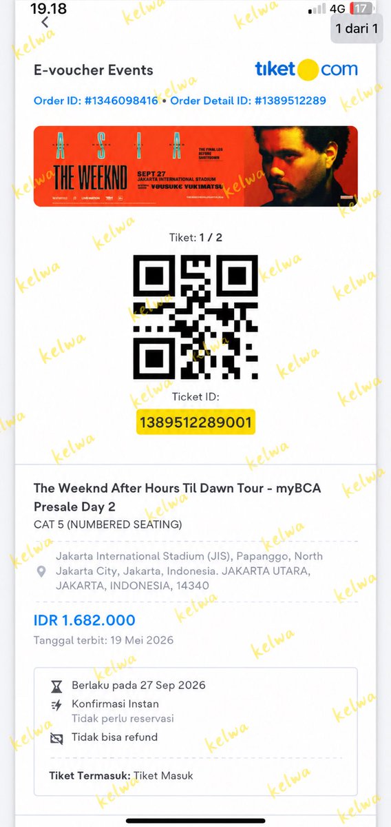 aochawaa's tweet photo. #WTS WANT TO SELL TIKET THE WEEKND JAKARTA 

‼️ DAY 1 & 2 UNDERWEB‼️

🌟3 TIX — CAT 2  
💸 1,800k / each

🌟2 TIX — CAT 3
💸1,600k / each

🌟2 TIX — CAT 5
💸 1,200k / each

✅ Trusted 100% 
✅ Tiket pribadi cancelan cust 
✅ Fullpay only 
✅ Testin on pinned 

tags. wts wtb tiket the weekend jakarta jkt day 1 day 2 cat 1 2 3 4 5 6

#zonauang #theweekndjakarta
