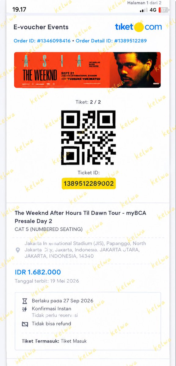 aochawaa's tweet photo. #WTS WANT TO SELL TIKET THE WEEKND JAKARTA 

‼️ DAY 1 & 2 UNDERWEB‼️

🌟3 TIX — CAT 2  
💸 1,800k / each

🌟2 TIX — CAT 3
💸1,600k / each

🌟2 TIX — CAT 5
💸 1,200k / each

✅ Trusted 100% 
✅ Tiket pribadi cancelan cust 
✅ Fullpay only 
✅ Testin on pinned 

tags. wts wtb tiket the weekend jakarta jkt day 1 day 2 cat 1 2 3 4 5 6

#zonauang #theweekndjakarta