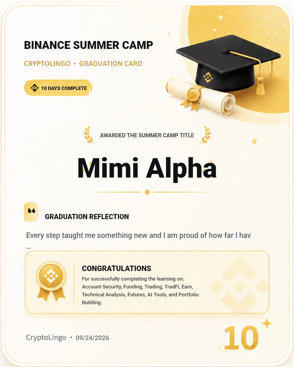 MimiA42's tweet photo. What I liked most about Summer Camp was seeing myself improve little by little. Every day brought something new to learn, try, and understand better. It may have been simple activities, but for me, the experience was truly meaningful. ♥️
#BinanceSummerCamp https://t.co/Eb50iytiR7