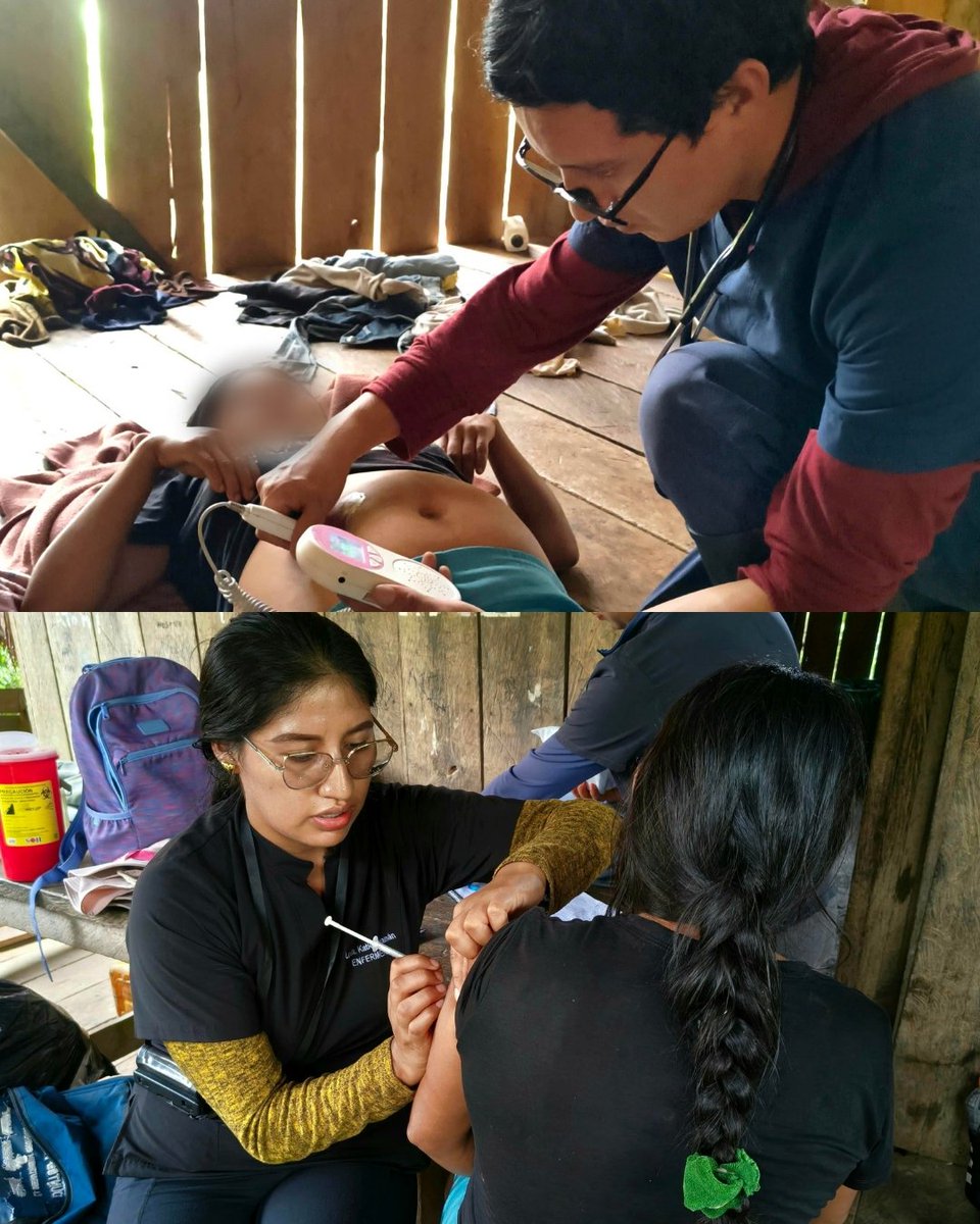 dpsmorona's tweet photo. #Tiwintza | 👨🏽‍⚕️🩺 👩🏽‍⚕️ Personal del Puesto de Salud #Kaanchico se trasladó hasta las comunidades fluviales San Gonzalo y Amaru, donde brindaron atención médica y odontológica, vacunación y acciones de promoción sobre alimentación saludable y salud bucal. https://t.co/VKOYmaMKdO