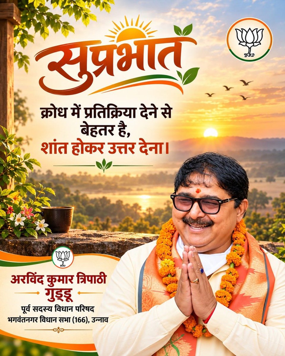 arvindmlc's tweet photo. सुप्रभात आप सभी को....
#BJP4IND #NarendraModi
#RSSorg #nitinnabin
#amitshahofficial
#RajnathSingh #BLSantosh #BJP4UP #YogiAdityanath #BrajashPathak #Dharampalsingh #KeshavPrasadMaurya #PankajChaudhary https://t.co/s1abYvuzBo