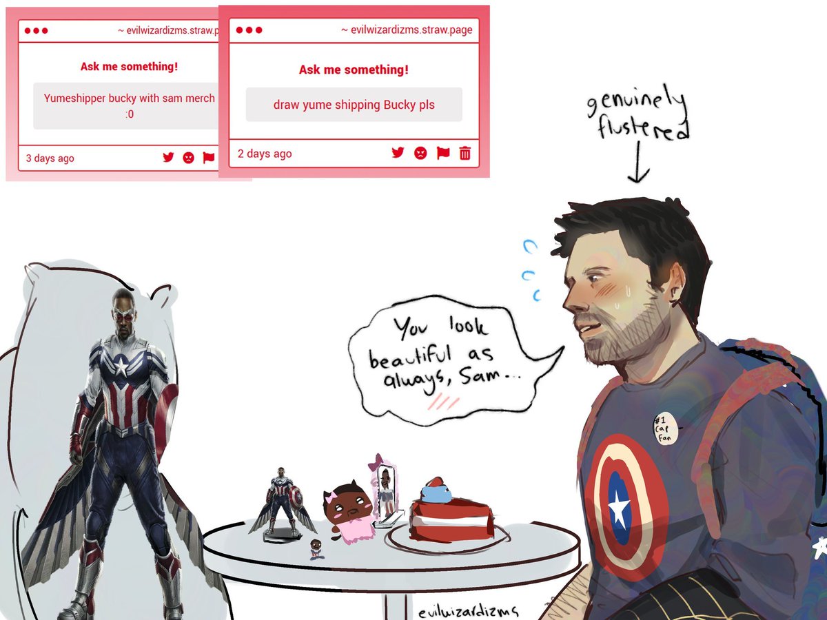 rescueswidow's tweet photo. I have never had such love for a drawing ever. Other than Yelena's. Very cute. Bucky needs to "lock in" though. https://t.co/zprR8qpAgz