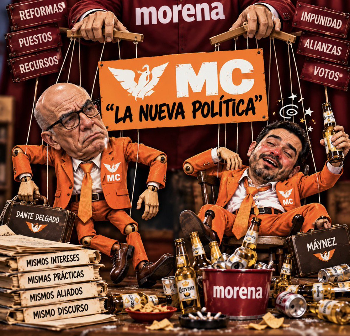TaniaLariosMX's tweet photo. La razón de que Movimiento Ciudadano ayer se abstuviera en el Senado ante la ley antimemes, con la que buscan castigar con cárcel a quien critique al gobierno.👇

Cuando tuvieron la oportunidad de votar EN CONTRA, se abstuvieron. Hoy ninguna maroma borra su voto. 

MC es Morena https://t.co/1oqCetwqwo