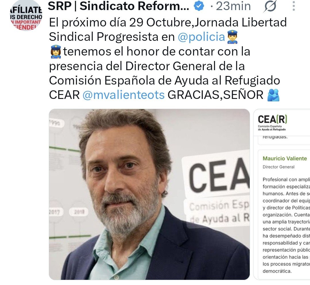 PoliciasSocial's tweet photo. OJO A ESTA JORNADA PROGRESISTA DE POLICÍAS NACIONALES 👮‍♂️👮‍♀️ VAN SUMANDO MUCHA PRESENCIA ! 👌👌 https://t.co/rSSwRTXq4N