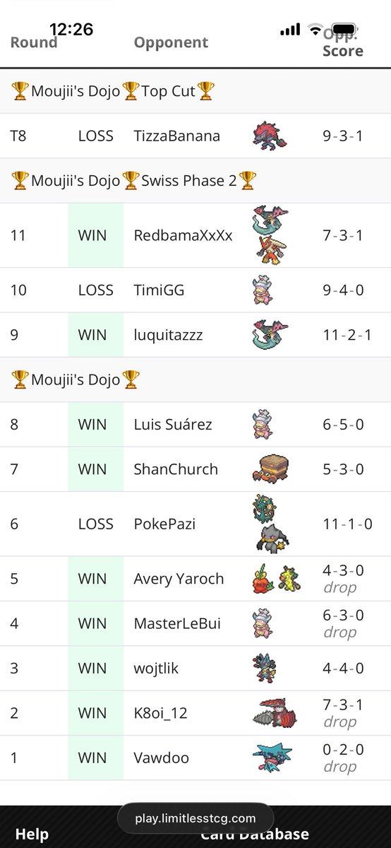 kuro__pokeca's tweet photo. 🏆Moujii's Dojo🏆 (Late Registration Available!)

負けた試合はヤドキングが種切れとあとはプレミ...
久しぶりに優勝出来そうだったのに負けて悔しい https://t.co/NRLo0CmTdL