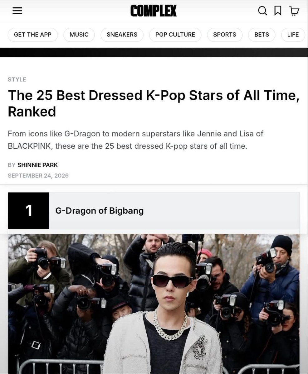 GLav88888888's tweet photo. Ms. Shinnie Park knows ball 🔥
"Everyone else on this list is competing for a spot G-Dragon INVENTED"
"He's spent 20 years being THE person other artists reference, and he still is" 
#AlwaysWithGDRAGON 🐉👑🌼💛 https://t.co/vLTmoYwwx1