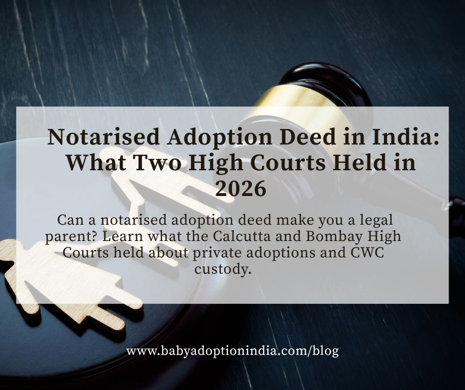 sunilkhattri56's tweet photo. Can a notarised adoption deed make you a legal parent?
https://t.co/DYQDgdifWI

Two High Courts in 2026 examined private adoption arrangements. Takeaway: A notarised deed does not automatically establish legal adoption and CWC custody powers are also subject to statutory limits. https://t.co/NCY3oq3hfn