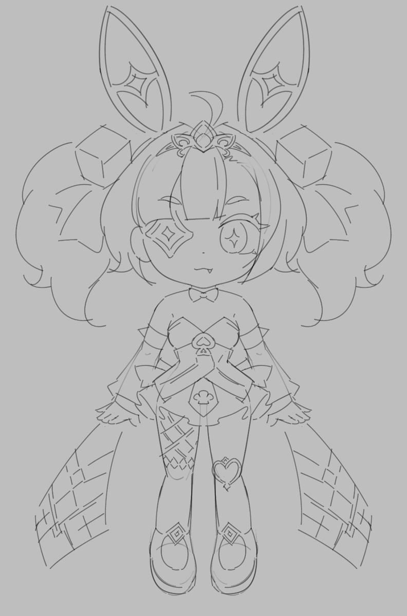 konamarumi's tweet photo. slowly bringing this cute raffle prize chibi VTuber art for @CynoVT >o< 

#WIP #artmoots https://t.co/xjnbFZOUbH