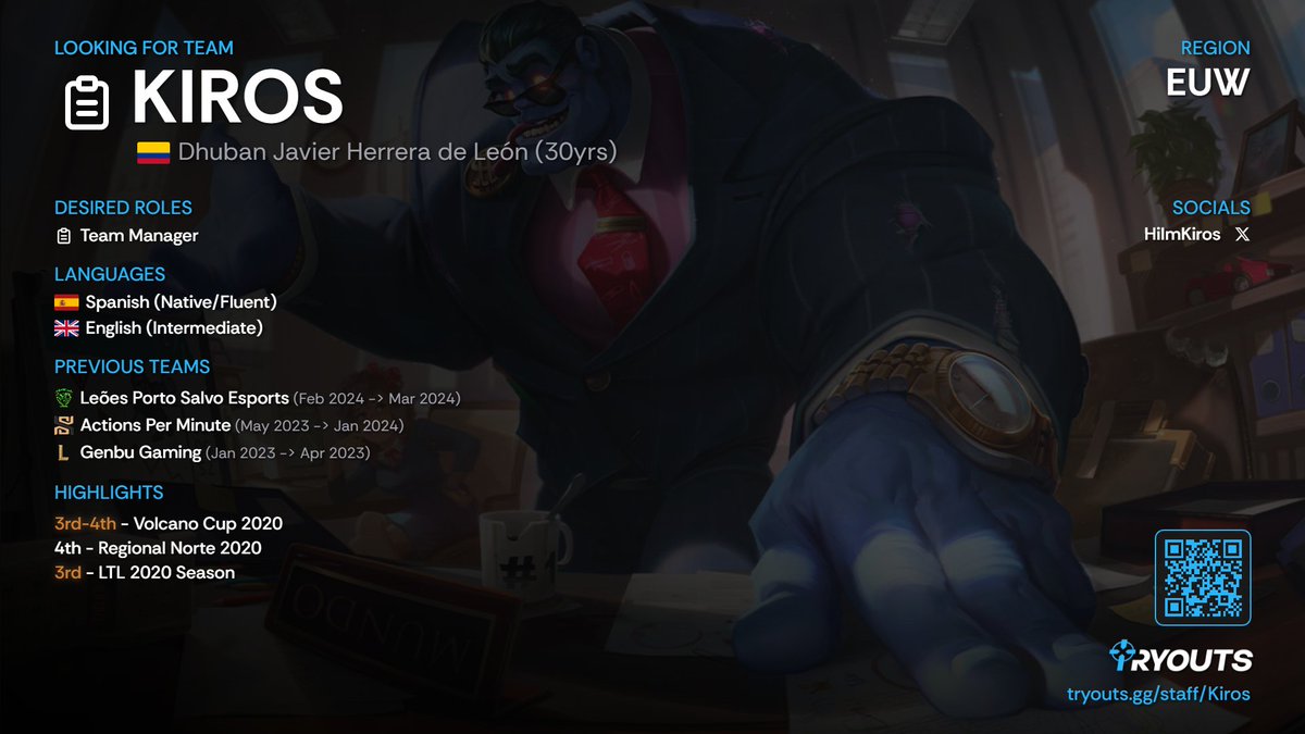 Hi_im_Kiros's tweet photo. LFT Able to join as:

Team Manager, General Manager considering all offers mainly, 

Appreciate your rt

@LFT_PL
@LoL_LFT_Fr
@lft_prime
@LFT_LOL_ES
@LoL_LFT_ITA
@LFT_LoL_EU
@LFT_Original
@LFT_Mena
@LoL_LFT
@EMEA_LFT
@lft_prm https://t.co/4wBVfJOU6e