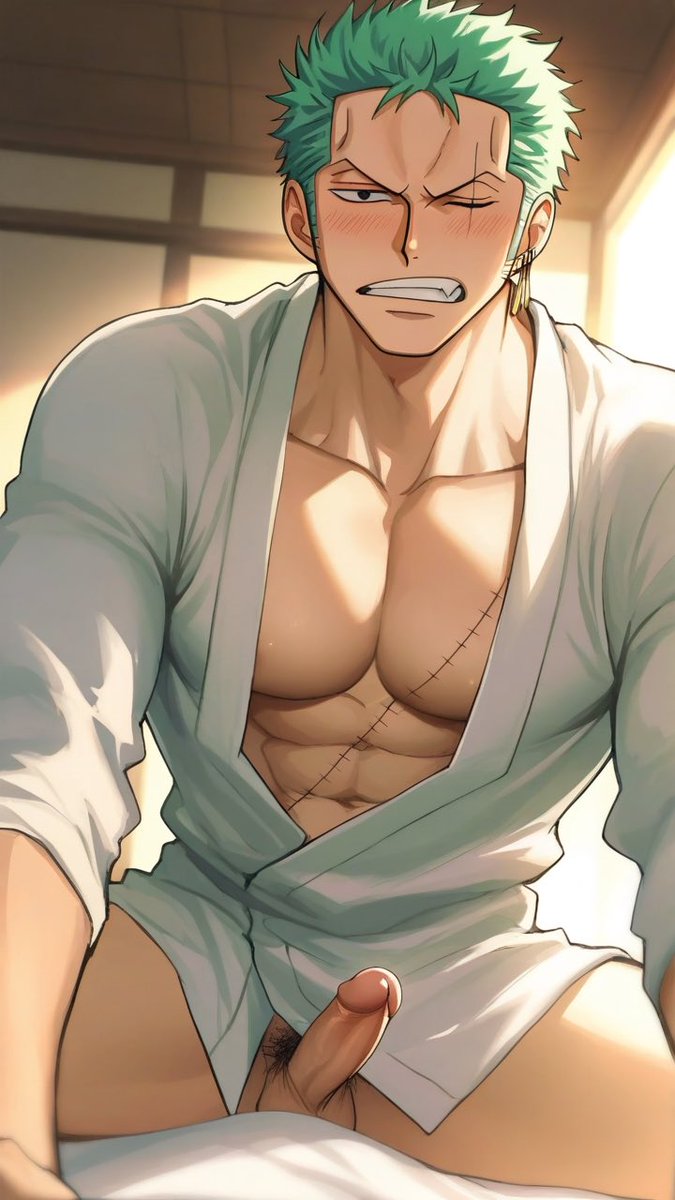 Darooq3's tweet photo. Just woke up. 😳🔥
#Zoro #RoronoaZoro #OnePiece #NSFW #OnePieceNSFW #AIart #R18 #Bara https://t.co/bUhdIIGGnY
