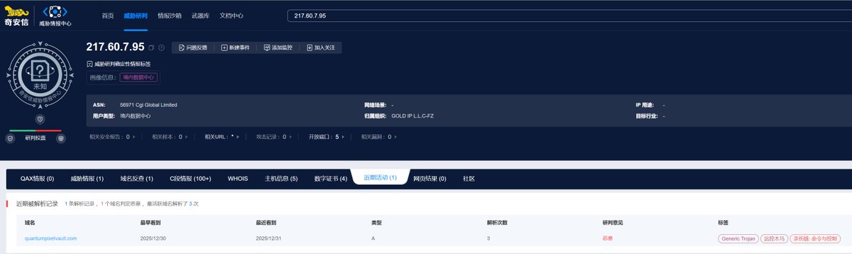 lxghost1989's tweet photo. @Dir0nng discovered that the chinese government has been conducting large-scale surveillance on certain groups and stealing their internal information. We identified an IP address 217.60.7[.95] within the system configuration of a government-sponsored hacking.Still remains active https://t.co/UqMEElhyyV