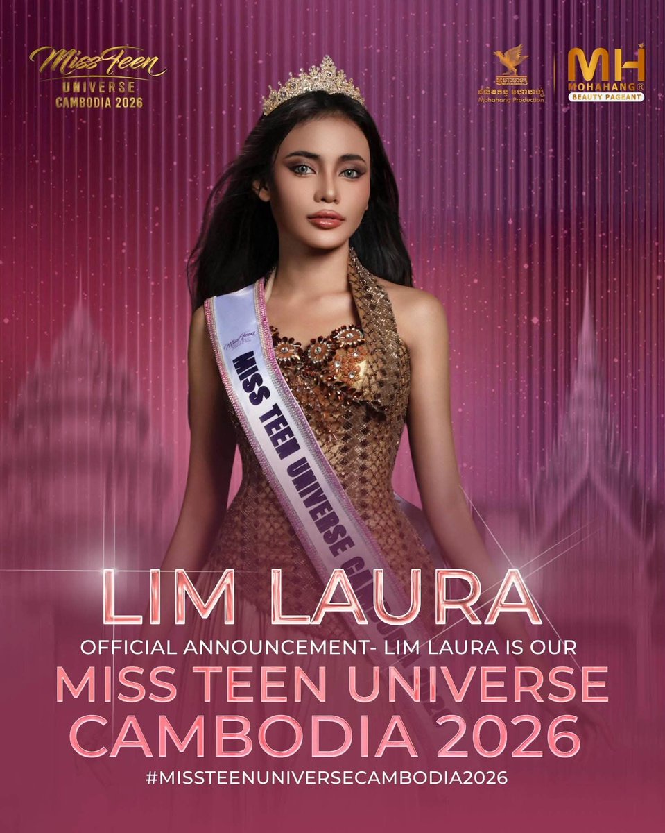 RakVirakOffical's tweet photo. Lim Laura, Miss Teen Universe Cambodia 2026 🇰🇭🇰🇭🇰🇭 #cambodia #limlaura #missteenuniversecambodia2026 https://t.co/T0MizNYytZ