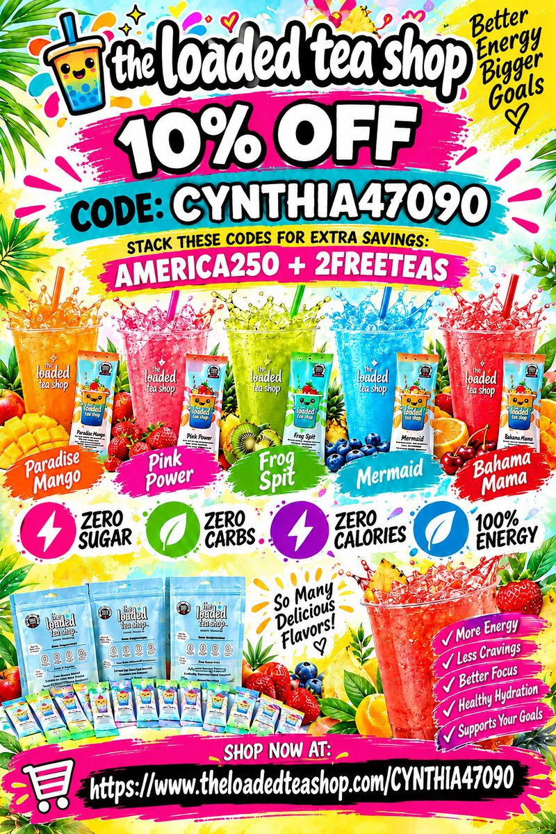 Cici78's tweet photo. https://t.co/FWS1Us9ykn

Enjoy drinking energy and vitamins. Use all 3 codes for the best discount!! https://t.co/8vHrnVtjNk