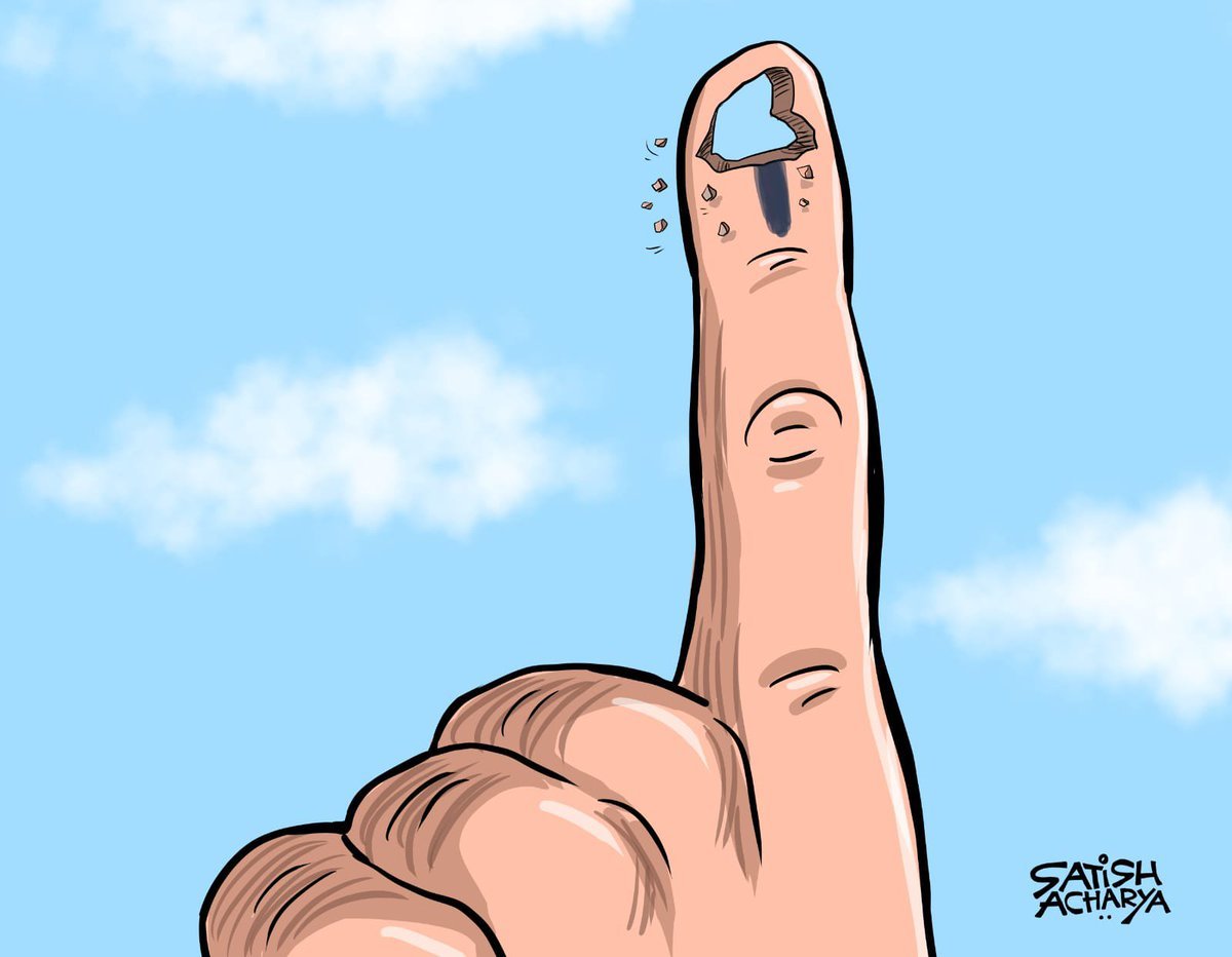 RITWICKArt1's tweet photo. Again proven 
Modi Hai to mumkin hai❌️
Modi hai to namkeen hai,mitha kuchh nhi✅️
#VoteChori #ECIexpose #ExpressFrontPage https://t.co/bprvuRW6Sq